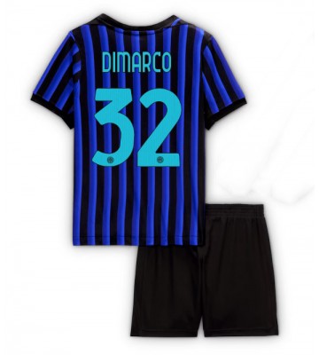 Inter Milan Federico Dimarco #32 Replika Babytøj Hjemmebanesæt Børn 2025-26 Kortærmet (+ Korte bukser)